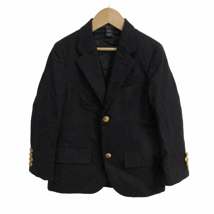 POLO RALPH LAUREN ポロラルフローレン テーラードジャケット アウター ブレザー イタリア製 キッズ 男の子用 6サイズ ネイビー 【中古】