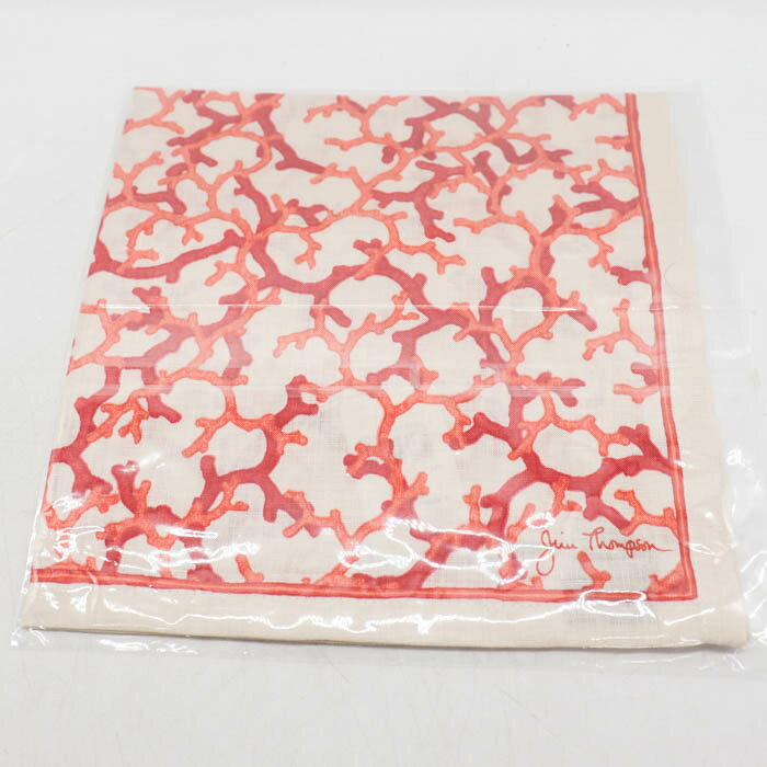 barceのJIM THOMPSON ジムトンプソン ハンカチ 2点セット 未使用 リネン 約45cm×45cm ブランド まとめて レディース 【中古】｜アングル3