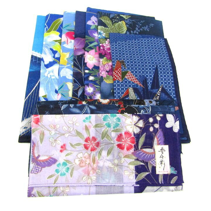 ハンカチ 10点セット 未使用 花柄 藍染など まとめて 大量 レディース 中古