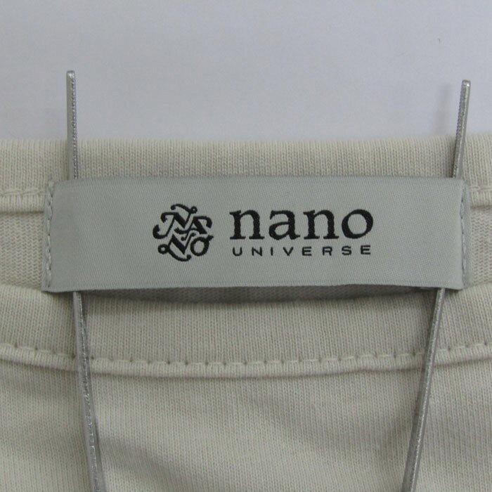 nano universe ナノユニバース 半袖Tシャツ トップス フリル袖 コットン レディース 36サイズ ベージュ 【中古】 barce-13288940 barce サンプル画像3