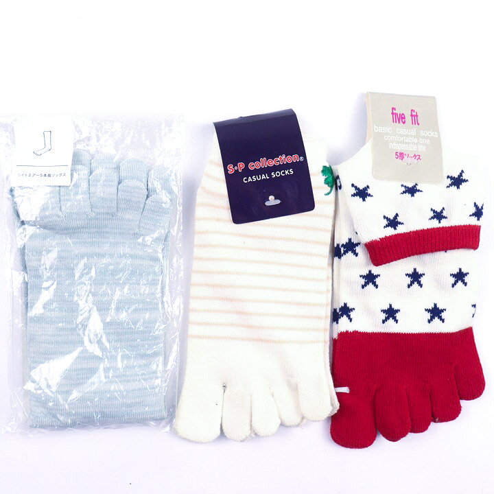 【39％OFFクーポン配布中 10/4 20:00〜10/9 01:59】socks 5本指ソックス クルーソ...