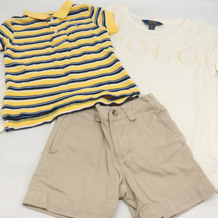 Polo by Ralph Lauren ポロバイラルフローレン ポロシャツ・パンツ・Tシャツ 3点セット 80、6サイズ キッズ ベビー 男の子用 【中古】