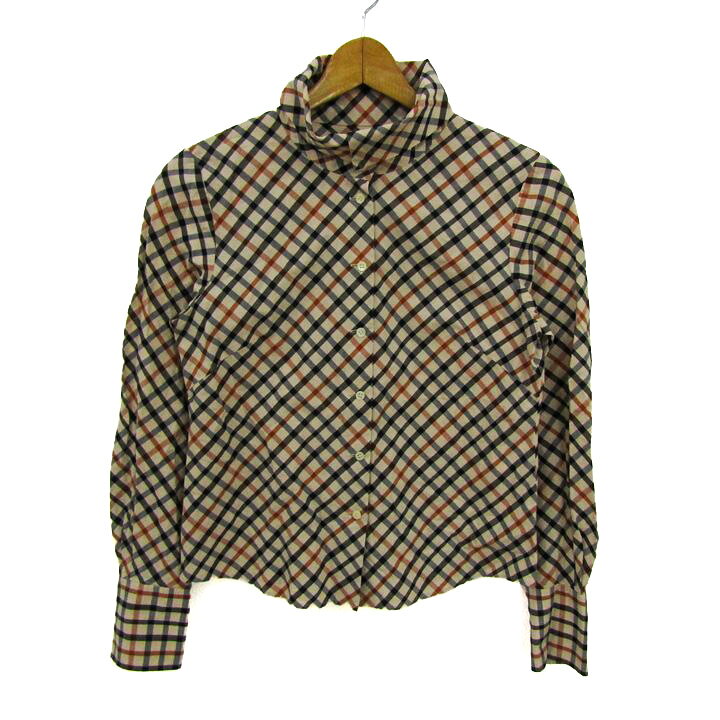 DAKS ダックス チェックカットソー レディース44 XLサイズ 大きい