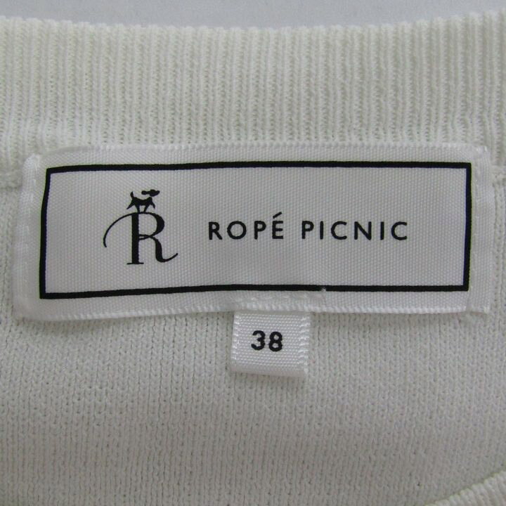 【39％OFFクーポン配布中 9/19 20:00〜09/24 01:59】ROPE PICNIC ロペピクニック カットソー ニット ノースリーブ クルーネック 無地 トップス レディース 38サイズ ホワイト 【中古】 barce-13294639 barce サンプル画像3