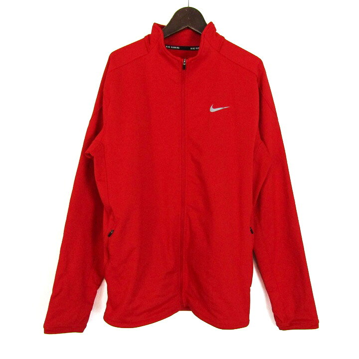【39％OFFクーポン配布中 10/4 20:00〜10/9 01:59】NIKE ナイキ ジャージ トラックジャケット ストレッチ スポーツウエア アウター 赤 メンズ Lサイズ レッド 【中古】