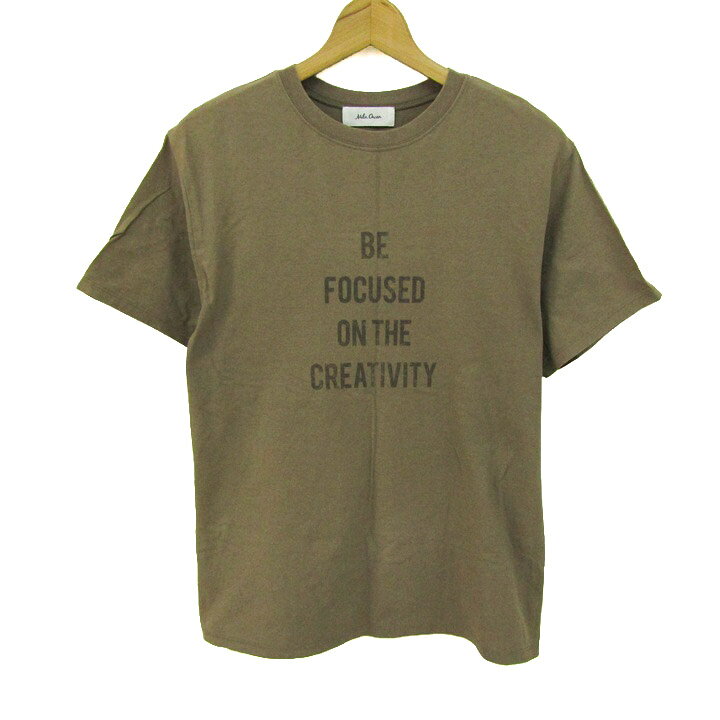 Mila Owen ミラオーウェン 半袖Tシャツ トップス 英字プリント レディース 1サイズ ブラウン 【中古】 barce-13295298 barce パッケージ画像