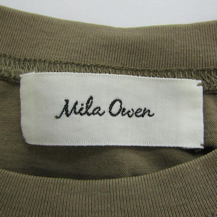 Mila Owen ミラオーウェン 半袖Tシャツ トップス 英字プリント レディース 1サイズ ブラウン 【中古】 barce-13295298 barce サンプル画像3