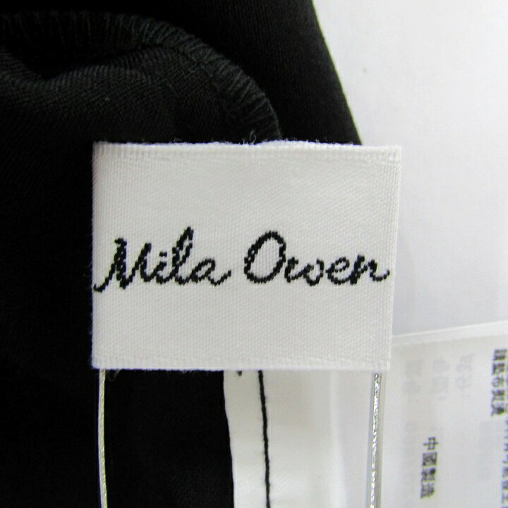 Mila Owen ミラオーウェン 半袖シャツ ブラウス ショート丈 ストレッチ トップス レディース 1サイズ ブラック 【中古】 barce-13296933 barce サンプル画像3