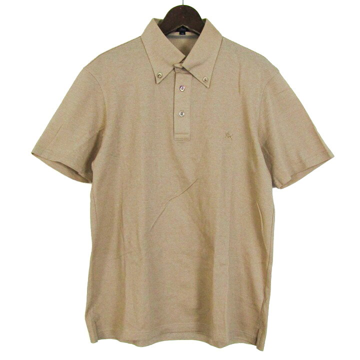 BURBERRY LONDON バーバリーロンドン ポロシャツ トップス 半袖 日本製 メンズ Mサイズ ベージュ 中古 barce-13297620 barce パッケージ画像