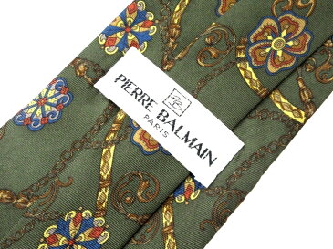 1000円 ポッキリ ブランド 古着 ネクタイ 【中古】Pierre Balmain ピエールバルマン 総柄 良品メンズ プレゼント 【,r45399,】