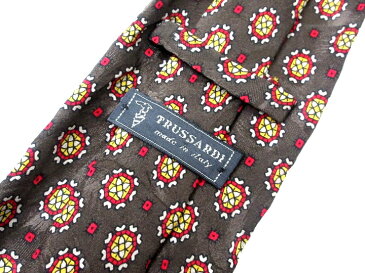 1000円 ポッキリ 送料無料 【中古】 ブランド 古着 ネクタイ TRUSSARDI トラサルディ 総柄 良品メンズ プレゼント 【,r46292,】