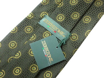 ブランド ネクタイ 【中古】ZERBIZONE ザービゾン 総柄 美品 メンズ プレゼント 【,r49276,】