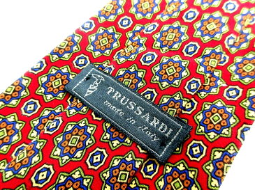 1000円 ポッキリ 送料無料 【中古】 ブランド 古着 ネクタイ TRUSSARDI トラサルディ 小紋 良品 メンズ プレゼント 【,r53867,】