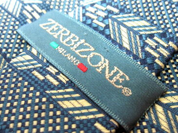 ブランド ネクタイ 【中古】ZERBIZONE ザービゾーン 総柄 メンズ プレゼント 【,r12529,】