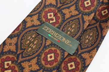 ブランド ネクタイ 【中古】ZERBIZONE ザービゾン 総柄 ブランド ネクタイ 良品 メンズ プレゼント ※沖縄送料別途要