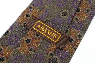 ARAMIS アラミス 花柄 ブランド 古着 ネクタイ 【中古】 良品 メンズ プレゼント ※沖縄送料別途要