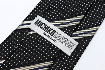 MICHIKO LONDON KOSHINO ミチコロンドン コシノ ストライプ柄 ブランド 古着 ネクタイ 【中古】 良品 メンズ プレゼント ※沖縄送料別途要