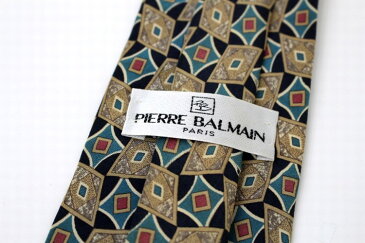 ブランド ネクタイ 【中古】Pierre Balmain ピエールバルマン 総柄 メンズ プレゼント 【,r20212,】