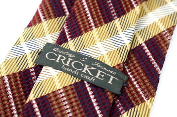 1000円 ポッキリ 送料無料 【中古】 ブランド 古着 ネクタイ CRICKET クリケット チェック メンズ プレゼント 【,r20496,】