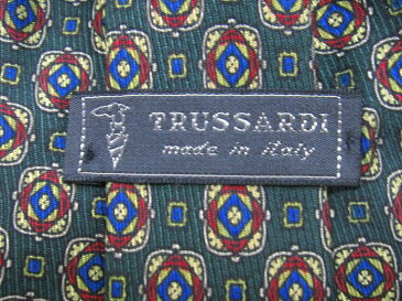 1000円 ポッキリ 送料無料 【中古】 ブランド 古着 ネクタイ TRUSSARDI トラサルディ 総柄 メンズ プレゼント 【,r23899,】