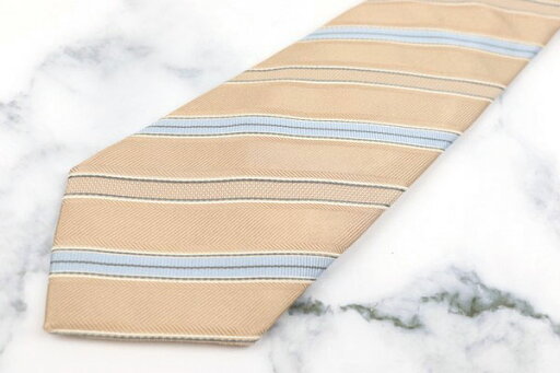 スーツカンパニー THE SUIT COMPANY ストライプ柄 ベージュ ブランド ネクタイ 送料無料 【中古】【美品】 スーツカンパニー THE SUIT COMPANY ストライプ柄 ベージュ ブランド ネクタイ 送料無料 【中古】【美品】