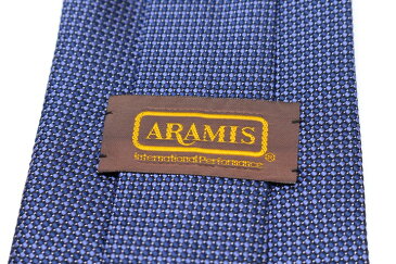 アラミス ARAMIS ドット柄 ブルー 青 シルク 日本製 ブランド ネクタイ 送料無料 【中古】【美品】