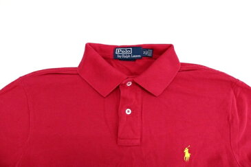 [美品] ポロラルフローレン Polo Ralph Lauren Mサイズ ワンポイント 半袖 ポロシャツ ポニー 刺繍 定番 シンプル カジュアル メンズ 紳士 トップス ピンク ブランド古着 【中古】