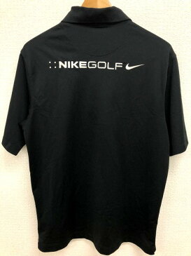 [良品] ナイキゴルフ NIKE GOLF Lサイズ ワンポイント 半袖 ポロシャツ ロゴ カジュアル トップス ゴルフ GOLF メンズ服 Dymo ブラック ブランド古着 【中古】