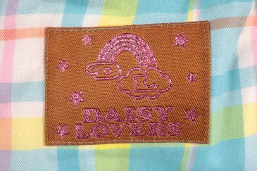 デイジーラバーズ DAISY LOVERS M/150サイズ チェック ダウンジャケット ジャンパー アウター リバーシブル 2way 女の子 子供服 キッズ イエロー ブランド古着 【中古】