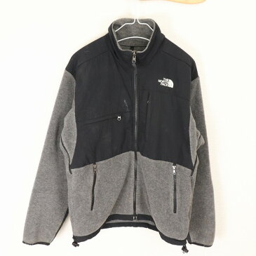 ノースフェイス THE NORTH FACE S/Pサイズ ワンポイント フリースジャケット メンズ ジップアップ ハイネック ロゴ アウター ブラック ブランド古着 【中古】