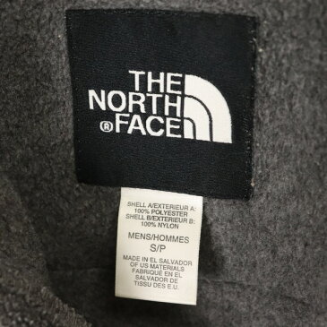 ノースフェイス THE NORTH FACE S/Pサイズ ワンポイント フリースジャケット メンズ ジップアップ ハイネック ロゴ アウター ブラック ブランド古着 【中古】