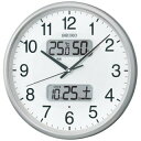 掛け時計 メンズ レディース 時計 セイコー 電波掛時計 カレンダー 温度 湿度表示つき KX383S