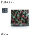 バルコス 財布 BARCOS 配色ステンドガラスレザー折財布 レディース 全2色 ONESIZE バルコス