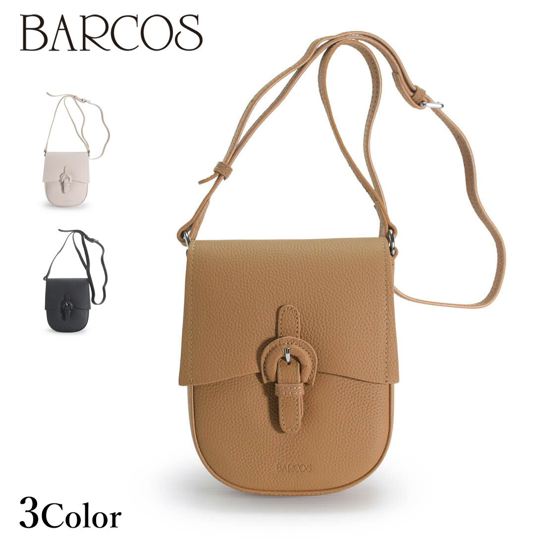 Rakuten - BARCOS シュリンクレザーポシェット レディース 全3色 ONESIZE バルコス