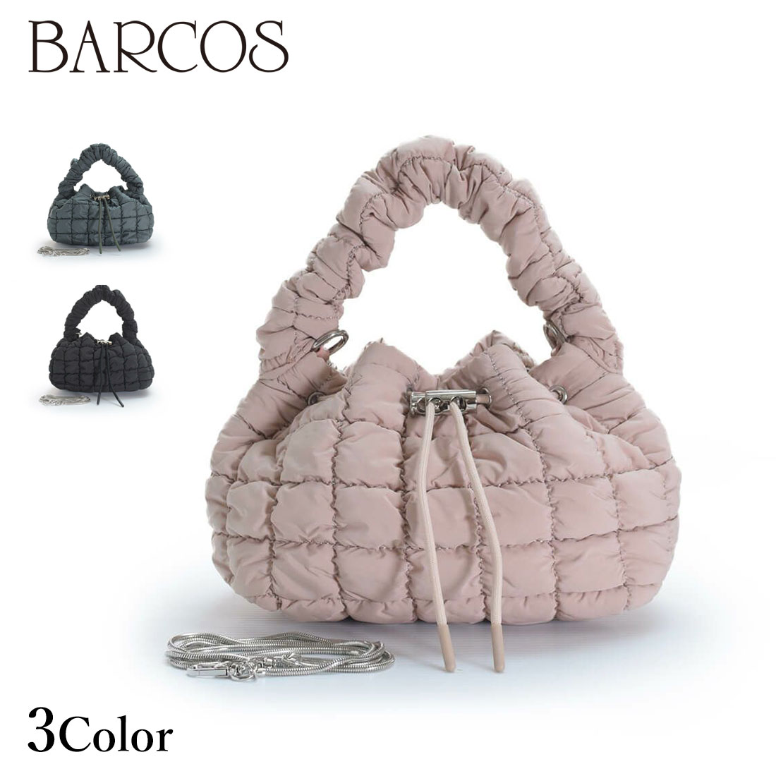 BarcosBlue リボン付きフェイクレザートートバッグ レディース 全3色 ONESIZE バルコスブルー