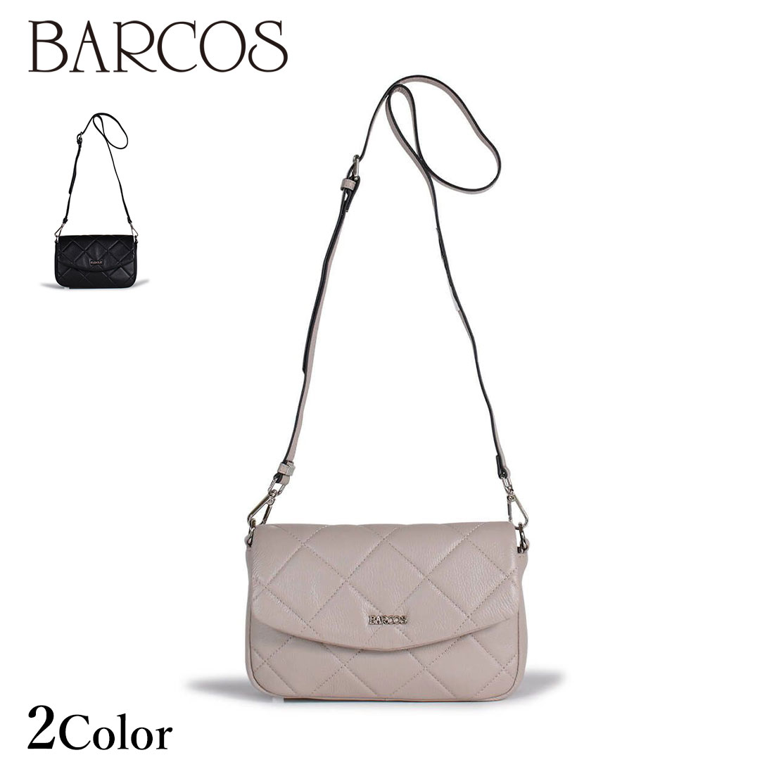 Rakuten - BARCOS キルティング横型ショルダーバッグ レディース 全2色 ONESIZE バルコス