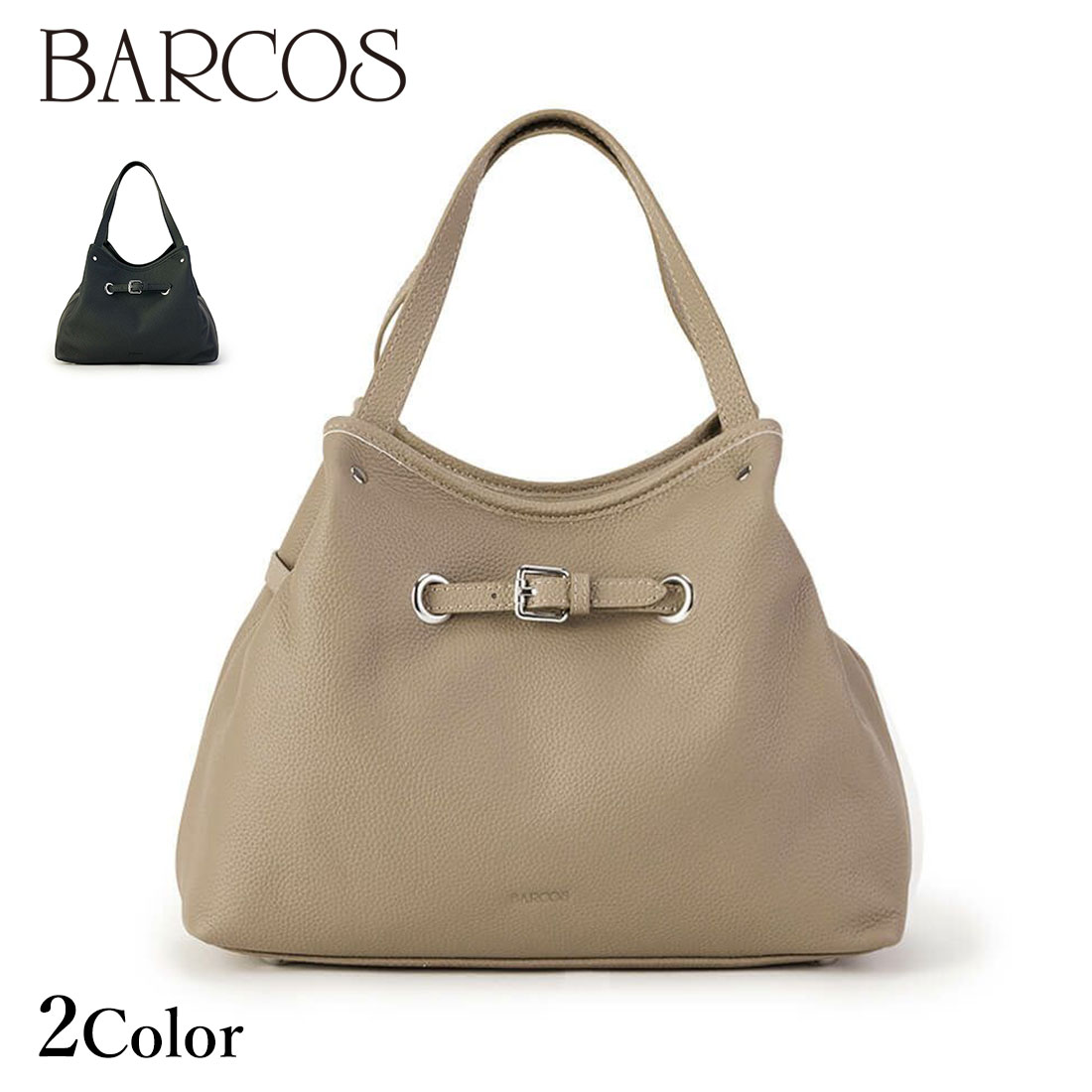 BARCOS ベルトデザインシュリンクレザーバッグ レディース 全2色 ONESIZE バルコス