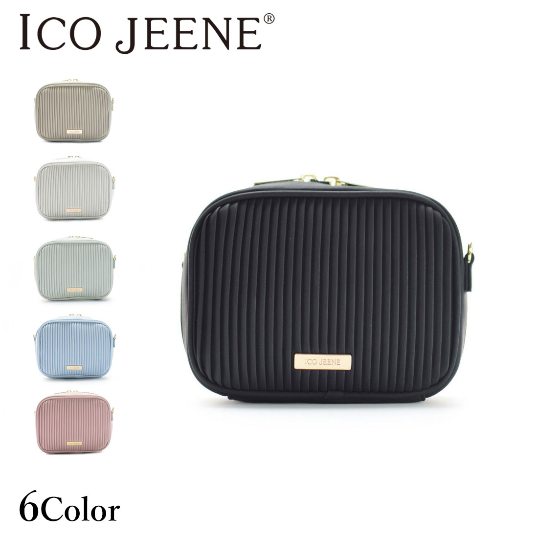 ICO JEENE プリーツ2wayポーチ レディース 全6色 ONESIZE イコジーニ