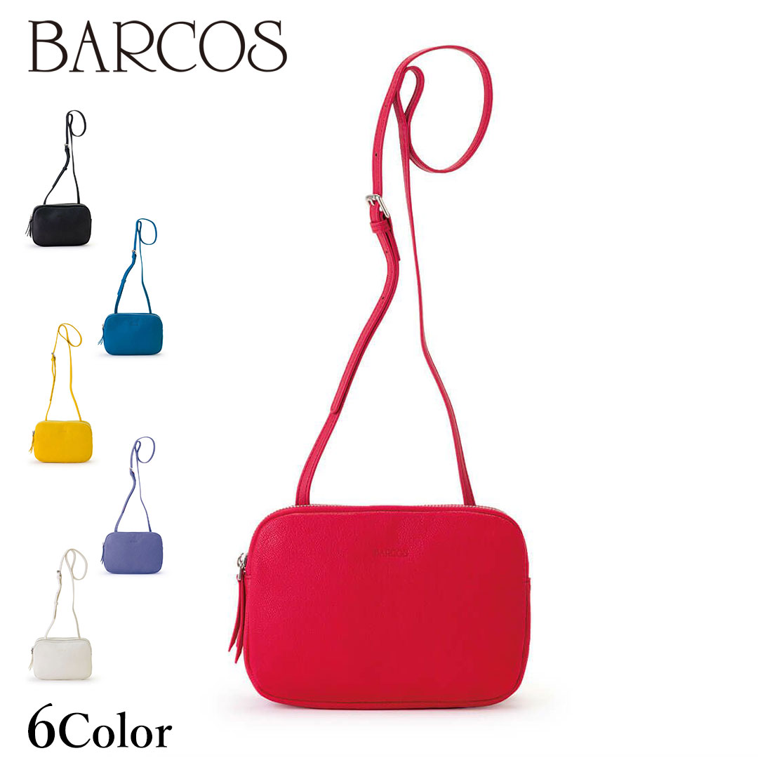 Rakuten - BARCOS シープレザー2層ポシェット レディース 全6色 ONESIZE バルコス