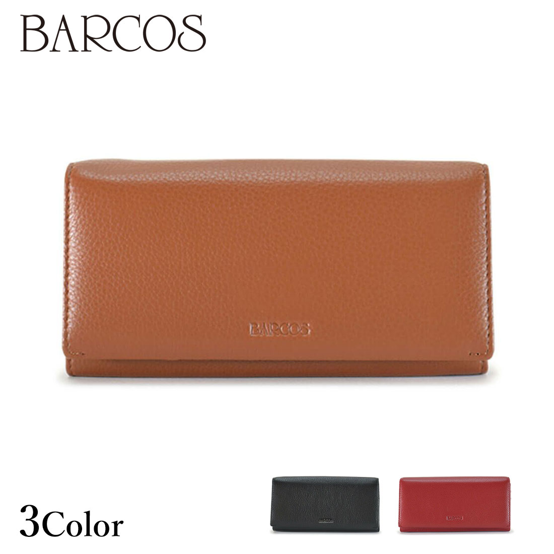 BARCOS ソフトレザー大容量長財布 レディース メンズ 全3色 ONESIZE バルコス