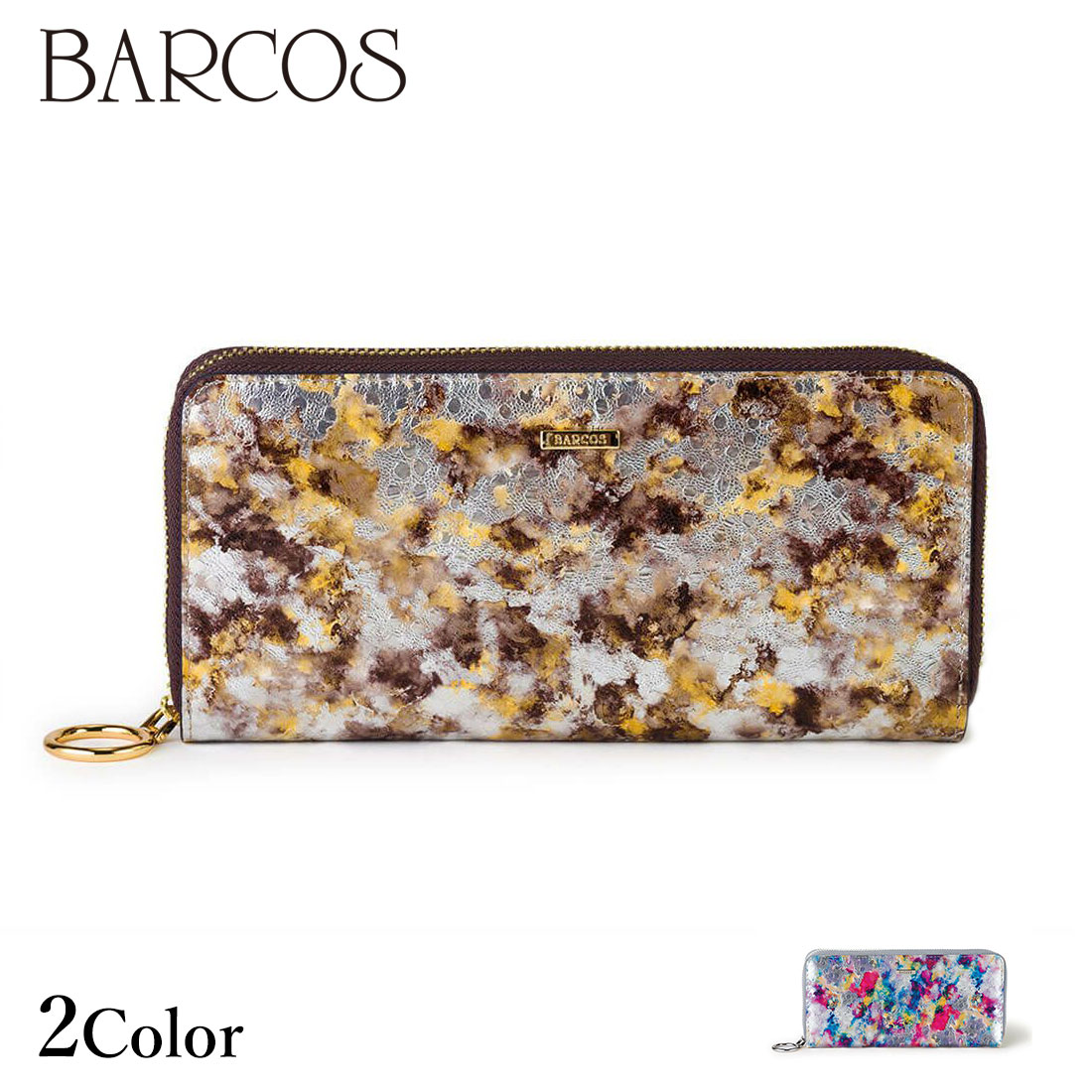 Rakuten - BARCOS ペイントレザーラウンド型長財布 レディース 全2色 ONESIZE バルコス