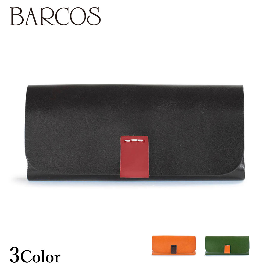 BARCOS バイカラーレザーメガネケース レディース メンズ 全3色 ONESIZE バルコス