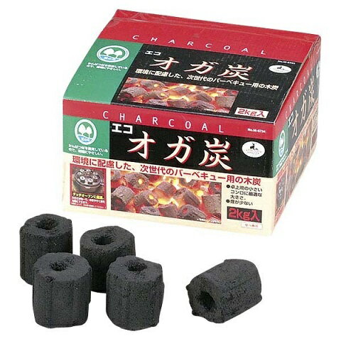 エコ オガ炭 2kg M-6734 バーベキュー 燃料 キャンプ キャプテンスタッグ
