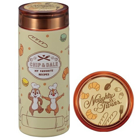 水筒 ディズニー 200ml 軽量 スマートパーソナルボトル チップ＆デール クッキング MA-2308 ステンレス ボトル 真空二重 保温 保冷 おしゃれ かわいい 軽い 直飲み ミニ ボトル コンパクト パール金属