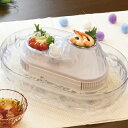 流しそうめんグッズ 流しそうめん器 流氷 そうめん流し器 M しろくま D-1406 2～4人用 流しそうめん機 くるくる 回転 かわいい 白くま 電池 コードレス 家庭用 パール金属