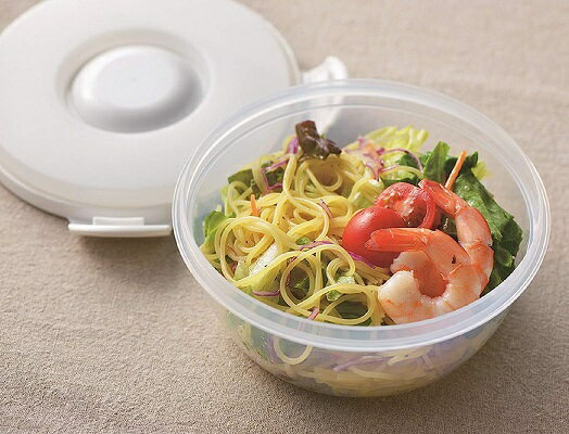 弁当箱 保冷剤付 フードボックス 丸型 アクティア D-6510 お弁当箱 麺 パスタ サラダ 保冷 フルーツ ランチボックス 冷やし中華 うどん 冷やし麺 パール金属のサムネイル