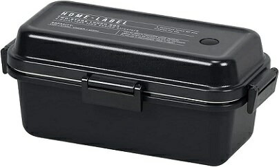 弁当箱 2段 長方形 ランチボックス Lサイズ ブラック ホームレーベルII D-6721 立体蓋 シンプル 角型 おしゃれ レンジ対応 パール金属 2