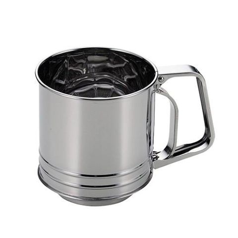 自動 粉ふるい M ステンレス製 EEスイーツ D-4726 片手 粉ふるい器 ハンディ 漉し器 ハンドル付 ストレーナー お菓子作り ケーキ作り パン作り 食洗機対応 小麦粉 パール金属