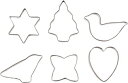 クッキー型 ステンレス製 クッキーメイト ケース付 ラフィネ D-6157 型抜き ハート 星 クリスマスツリー 花 焼型 お菓子作り パール金属