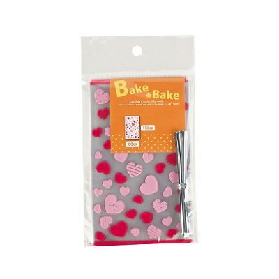 バレンタイン ギフト ラッピング 袋 お菓子袋 Sサイズ レッド ハート 16枚入 ベイクベイク D-6426 プレゼント 包装 ギフトバッグ かわいい お菓子...